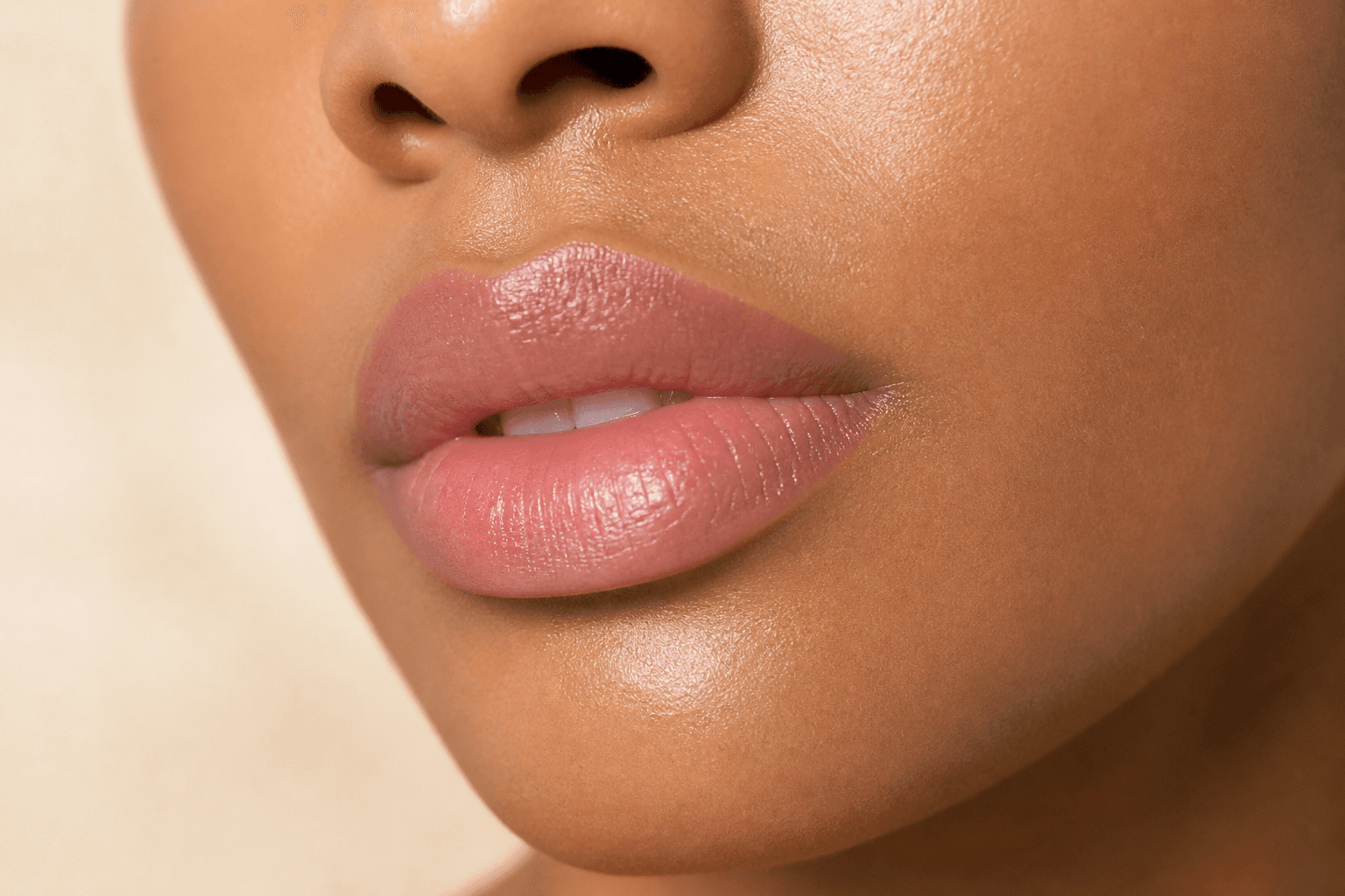 Lip blush result — soft, naturally tinted lips