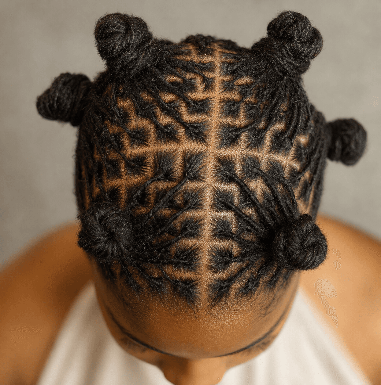 Finished Sisterlocks — precision micro-locks installed by hand
